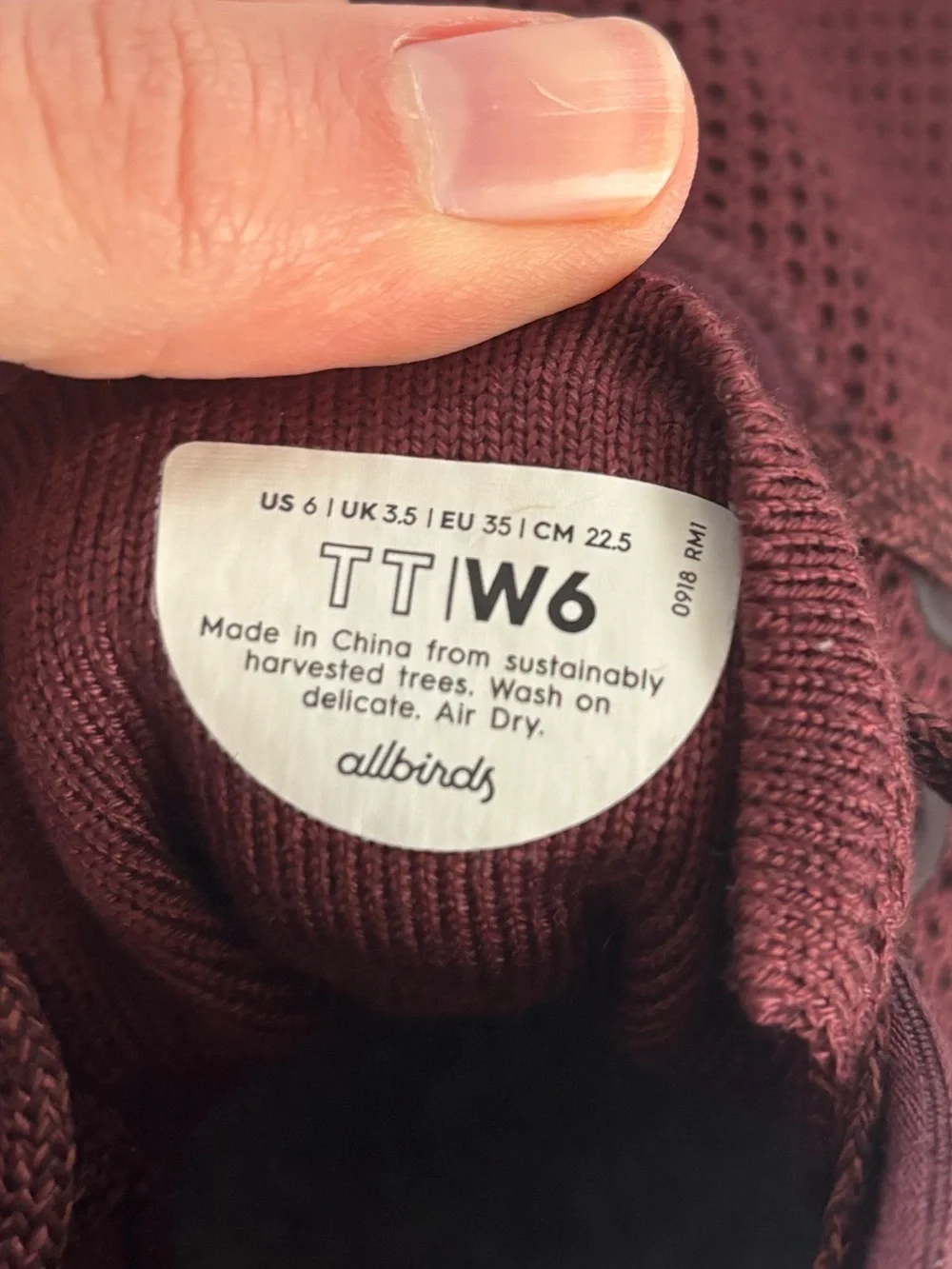 Allbirds Maroon Tree Topper High Top Sneakers
